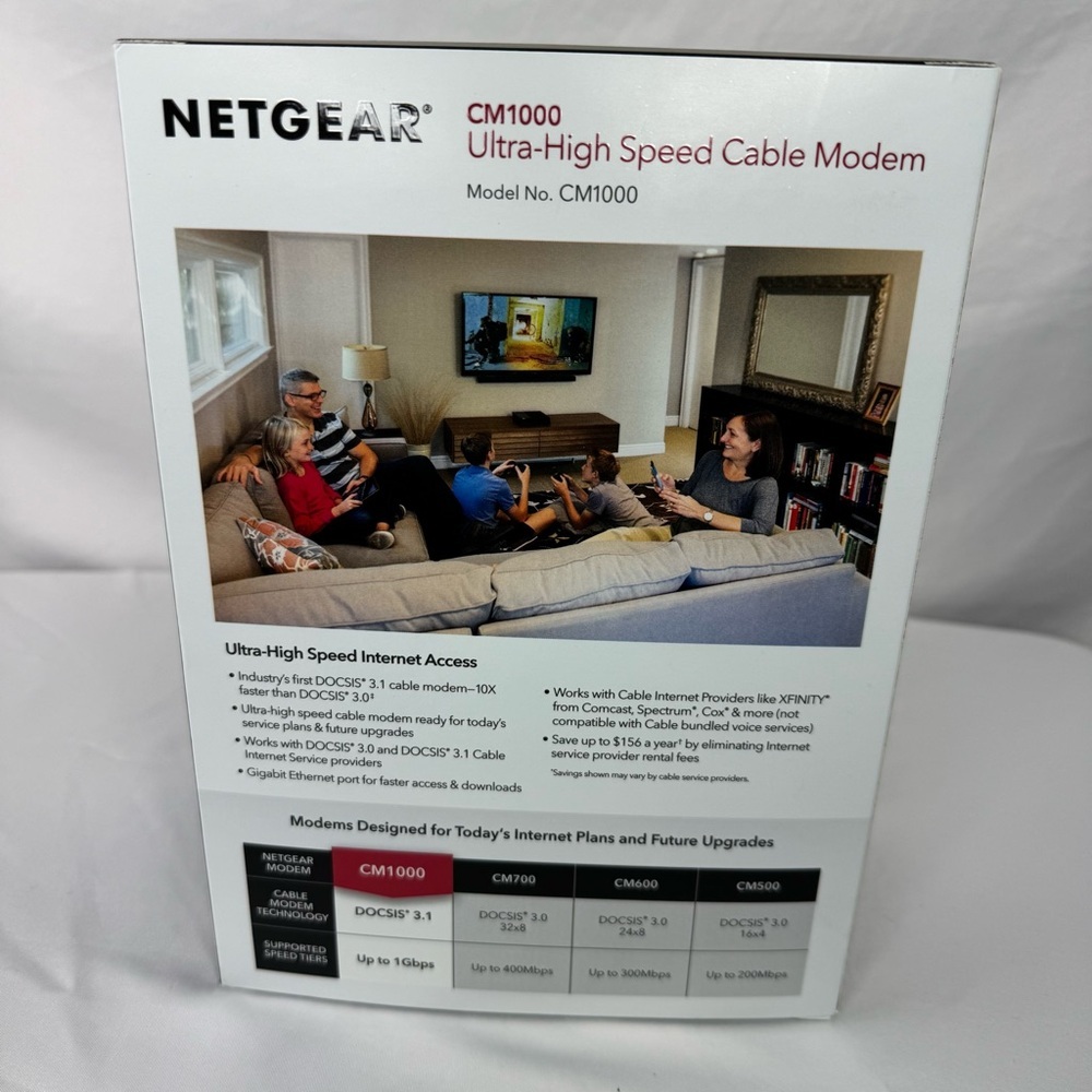 Netgear Ultra-High Speed Cable Modem CM1000 Worlds Fastest Cable Internet - Picture 3 of 7